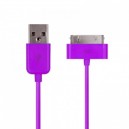 Data кабель для iPhone 4S 3GS, iPad 1/2/3, iPod nano 6th, iPad3 (фиолетовый)