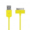 Data кабель для iPhone 4S 3GS, iPad 1/2/3, iPod nano 6th, iPad3 (желтый)