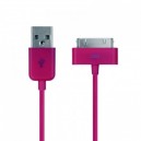 Data кабель для iPhone 4S 3GS, iPad 1/2/3, iPod nano 6th, iPad3 (розовый)