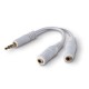 Разветвитель minijack 3,5mm - 2 гнезда minijack 3,5