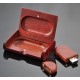 Флэшка деревянная с коробочкой USB 2.0 (темное дерево) без логотипа