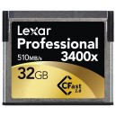 Карта памяти Lexar Professional 3400x 32GB CFast 2.0 oem упаковка (скорость чтения 510M/s, 450M/s записи)