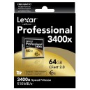 Карта памяти Lexar Professional 3400x 64GB CFast 2.0 retail упаковка (скорость чтения 510M/s, 450M/s записи)