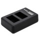 Зарядное устройство USB для аккумулятора Sony NP-FW50 (с дисплеем, 2 слота)