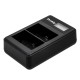 Зарядное устройство для аккумуляторов Canon LP-E6 (USB, с дисплеем, 2 слота)