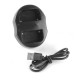 ЗУ зарядное устройство USB для Sony NP-F F550 F930 QM70 FM70 FM90 QM50 на 2 слота