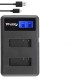 Зарядное устройство USB на 2 слота SJ4000 для аккумулятора PG1050 (EKEN H9/H9R SJCAM)