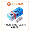 Галогенная лампа OSRAM 64575 EGY P1/15 230V 1000W GX6.35 33000lm 15h d24x67.5 3400K
