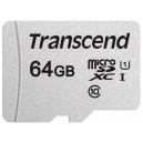 Карта памяти Transcend microSDXC 300S Class 10 UHS-I U1 64GB + SD adapter