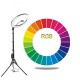 Кольцевой свет LED 544 RGB 48 см (48см, 544 диодов, RGB, пульт) + стойка