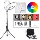 Кольцевой свет LED 544 RGB 48 см (48см, 544 диодов, RGB, пульт) + стойка