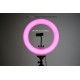 Кольцевой свет лампа визажиста (диаметр 35см, 396 диодов, 3 диммера, 3200-5500K+розовый) + стойка 2м