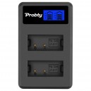 Зарядное устройство USB Probty LP-E17 для аккумулятора LP-E17 (2 слота, LCD)