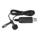 Проводной петличный микрофон Andoer USB (1.5м)