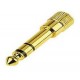 Переходник адаптер Stereo 1/8" (3.5мм) Mini Jack на 1/4" (6,35мм) (Gold)