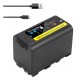 Аккумулятор NP-F780 PROBTY 7.4V 6800 mAh (с USB портом, как powerbank, зу от microUSB, индикация)