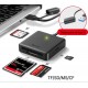 Кардридер LLANO USB 3,0/Type-C 4 в 1, 5 Гбит/с, MicroSD/SD/MS/CF