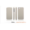 Чехол Icarer Classics для iPhone5 из нат. кожи (белый)