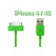 Data кабель для iPhone 4S 3GS 16GB 32GB iPad 1/2/3 iPod nano 6th iPad3 IOS 5.1 (зеленый)
